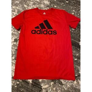 Adidas Red Graphic Tee - YXL